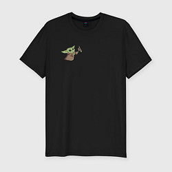 Футболка slim-fit Малыш - Беби Йода, цвет: черный