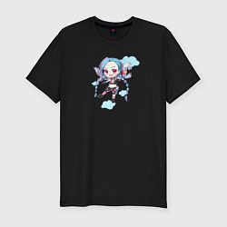 Футболка slim-fit Chibi Jinx, цвет: черный