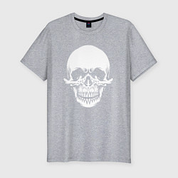 Футболка slim-fit Scary skull, цвет: меланж