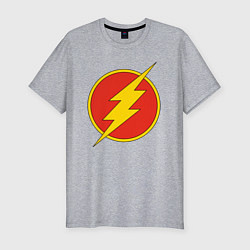 Футболка slim-fit Flash logo, цвет: меланж