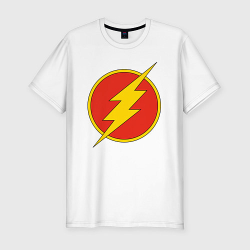 Мужская slim-футболка Flash logo / Белый – фото 1