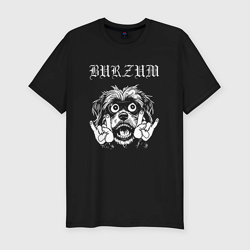 Мужская slim-футболка Burzum rock dog / Черный – фото 1