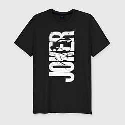 Футболка slim-fit Джокер надпись, цвет: черный