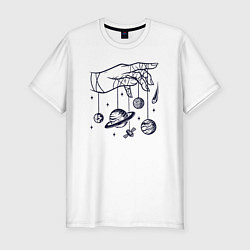 Футболка slim-fit Космический кукловод, цвет: белый