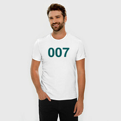 Футболка slim-fit 007 - Игра в кальмара, цвет: белый — фото 2