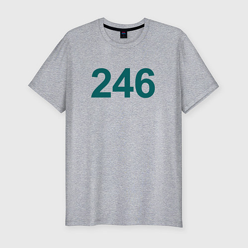 Мужская slim-футболка 246 - Игра в кальмара / Меланж – фото 1