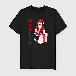 Футболка slim-fit Санта Клаус - Роблокс, цвет: черный