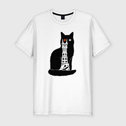 Футболка slim-fit Кот Саурон, цвет: белый