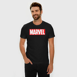 Футболка slim-fit Marvel logo, цвет: черный — фото 2