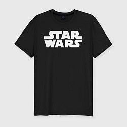 Мужская slim-футболка Star wars logo
