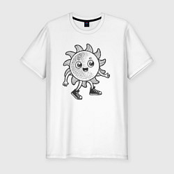 Футболка slim-fit Солнечный человек, цвет: белый