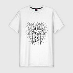 Мужская slim-футболка Крестоносец