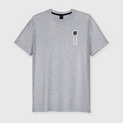 Футболка slim-fit Транзистор для радиолюбителей, цвет: меланж