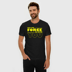 Футболка slim-fit May the force be with you Star wars, цвет: черный — фото 2