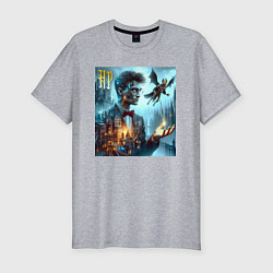 Футболка slim-fit Harry Potter wizard - cyberpunk, цвет: меланж