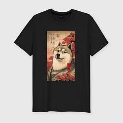 Футболка slim-fit Doge meme - japan style, цвет: черный