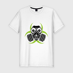 Мужская slim-футболка Радиация и противогаз