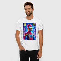 Футболка slim-fit Homer Simpson and Spider man - collaboration, цвет: белый — фото 2