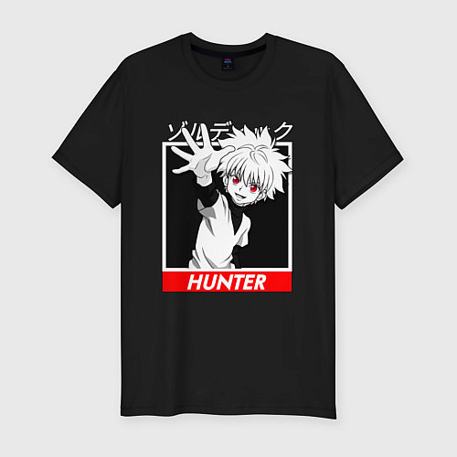 Мужская slim-футболка Хантер Килуа Золдик / Черный – фото 1