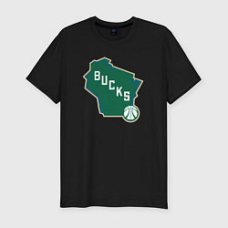 Футболка slim-fit Bucks team, цвет: черный