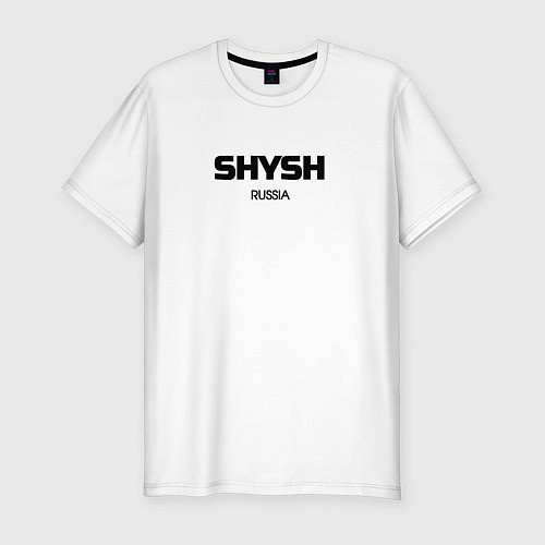 Мужская slim-футболка Шыш / Белый – фото 1