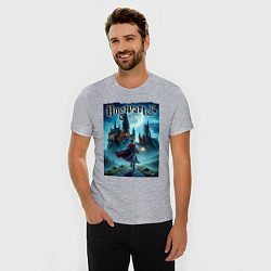 Футболка slim-fit Harry Potter with a magic wand - Hogwarts, цвет: меланж — фото 2