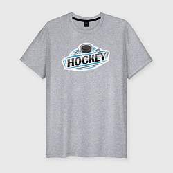 Футболка slim-fit Play hockey, цвет: меланж