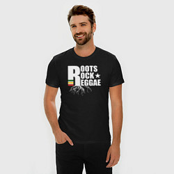 Футболка slim-fit Roots reggae, цвет: черный — фото 2