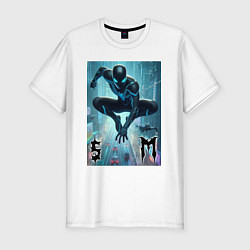 Мужская slim-футболка Spider-man neon glow