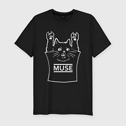 Футболка slim-fit Muse - cat rock, цвет: черный