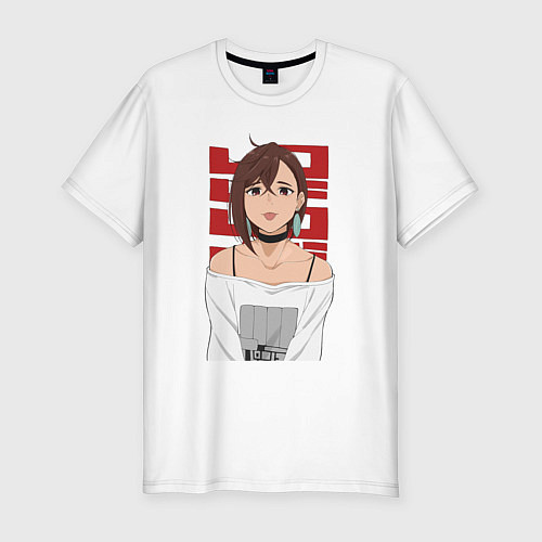 Мужская slim-футболка Дандадан: Момо / Белый – фото 1