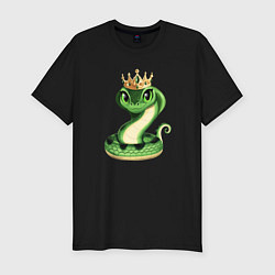 Футболка slim-fit Царевна змея, цвет: черный