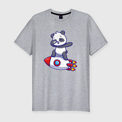 Футболка slim-fit Rocket panda, цвет: меланж