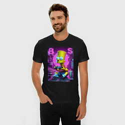 Футболка slim-fit Bart Simpson - cool gamer, цвет: черный — фото 2