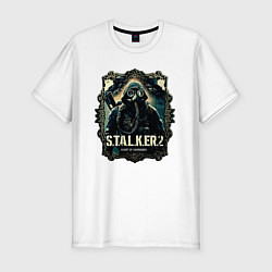 Футболка slim-fit Stalker 2 heart of Chornobyl radiations, цвет: белый