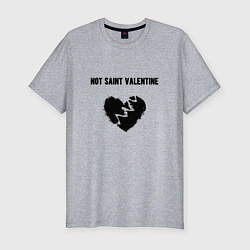 Футболка slim-fit Not saint valentine, цвет: меланж