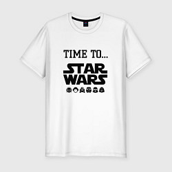 Футболка slim-fit Time to star wars, цвет: белый