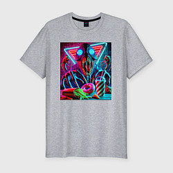 Футболка slim-fit Последствие употребления фастфуда, цвет: меланж