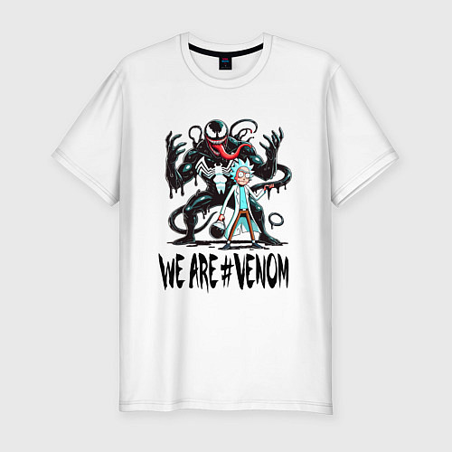 Мужская slim-футболка We are Venom - Rick / Белый – фото 1