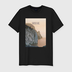 Футболка slim-fit Горная душа, цвет: черный