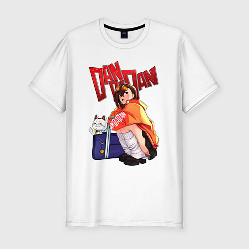 Мужская slim-футболка Момо Аясэ: Турбо Бабка / Белый – фото 1