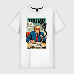 Футболка slim-fit Trump - we are Venom meme, цвет: белый
