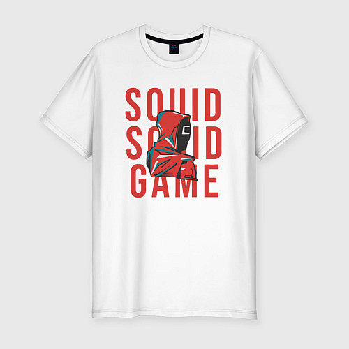 Мужская slim-футболка Squid squid game / Белый – фото 1