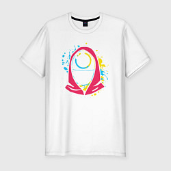 Футболка slim-fit Squid game face, цвет: белый