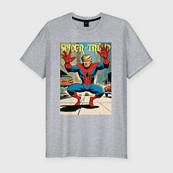 Футболка slim-fit Spider-Trump in New York, цвет: меланж