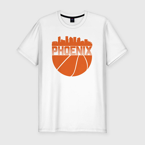 Мужская slim-футболка Phoenix basketball / Белый – фото 1