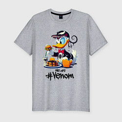 Футболка slim-fit Venom-Duck and fastfood, цвет: меланж