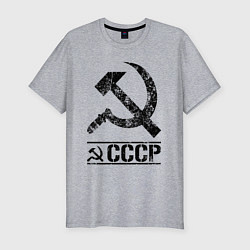 Мужская slim-футболка Серп и молот черный