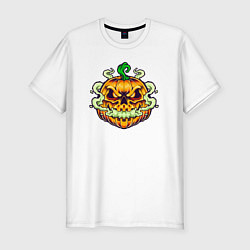 Футболка slim-fit Evil pumpkin, цвет: белый