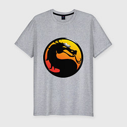 Футболка slim-fit Mortal kombat logo, цвет: меланж